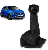 Manopla Bola Pta + Coifa Câmbio Base Prata Cronos 2017/2021