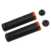 Manopla Borracha GTS com trava de alumínio Preta e Vermelho