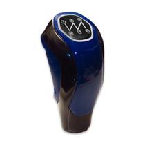 Manopla Cambio Automotivo Azul e Preto Resina 5M - Shekparts