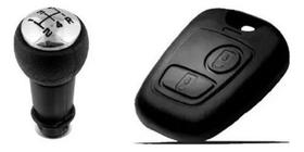 Manopla Câmbio e Capa Frontal Chave Citroën C3 2003 A 2012