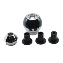 Manopla Cambio Sport Preta E Cromada