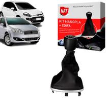 Manopla + Coifa Fiat Punto 2008 Até 2012 Linea 2009 Até 2016