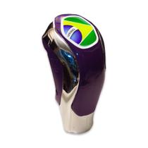 Manopla De Cambio Automotiva Kadman Roxa e Cromada Resinada do Brasil - Shekparts