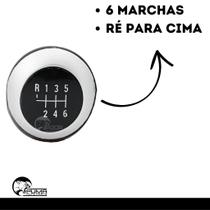 Manopla de Câmbio para Chevrolet Joy, Cobalt, Spin, Onix e Prisma - Preto com Aro Prata Manopla de Câmbio para Chevrolet Joy, Cobalt, Spin, Onix e Prisma - Preto com Aro Prata