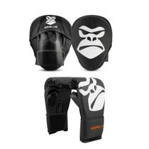 Manopla De Foco + Luva Bate-saco Pro Boxe Muay-thai Gorilla