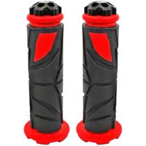 Manopla Emborrachada Moto Modelo ZX-523 Preto e Vermelho Manopla Emborrachada Moto Modelo ZX-523 Preto e Vermelho