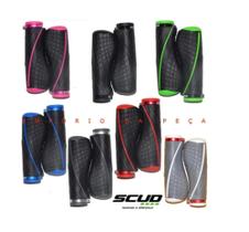 Manopla Ergonômica Scud Concept Moto Preta Azul Verde Rosa