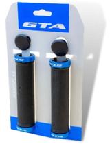 Manopla Gta Com Anel De Trava 130mm Rider Borracha Mtb Bike Cor Azul