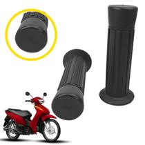 Manopla Honda Biz 100 1998 a 2005 Preta Modelo Original Wester WM1830 22mm Pontas fechadas sem furo