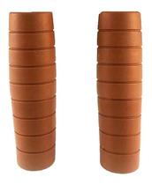 Manopla Marrom Bicicleta Antiga Punho Retro Borracha Macia - Par - Elleven