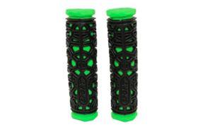 Manopla MTB bicolor de borracha preto e verde GTS Manopla MTB bicolor de borracha preto e verde GTS
