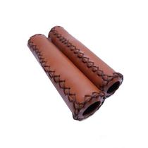 Manopla MTB Espuma Vintage Retro Antiga c/ Courvim Marrom Manopla MTB Espuma Vintage Retro Antiga c/ Courvim Marrom