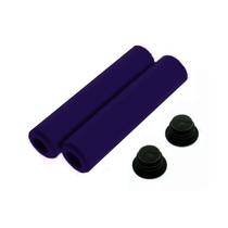 Manopla MTB Silicone WS-088 Macia 130mm Azul Escuro c/ Plugs