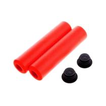 Manopla MTB Silicone WS-088 Macia 130mm Vermelho c/ Plugs - KTR