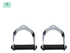 Manopla Par Puxador Fechado Cross Over Estribo Bíceps Manopla Par Puxador Fechado Cross Over Estribo Bíceps