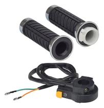 Manopla Punho Acelerador Bike Motorizada + Botão Interruptor