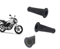 Manopla Rena Honda Cg Titan Fan 160 Cargo Sem Roldana Branca Acelerador Vazada Par - 3055