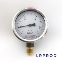 Manovacuômetro vertical - diam.100mm (4") com escala de --1+07 KGF/CM2 Com Glicerina