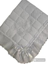 manta acolchoada branca/batismo