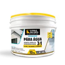 Manta Acrílica Emborrachada 3 em 1 Pára Água 12KG Branco - Pulo do Gato