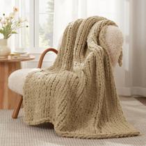 Manta Amélie Home Chunky Knit Chenille 50x60cm bege Manta Amélie Home Chunky Knit Chenille 50x60cm bege