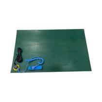 Manta Anti-Estática Verde 30 x 50cm Cabo de aterramento e pulseira anti-estatica com fio