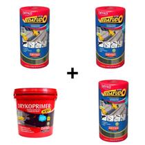 Manta Asfáltica 20cm 2un + Primer Asfáltico 3,6 Kit Aplicação Fita Metalizada Vedação Telha Vedatudo