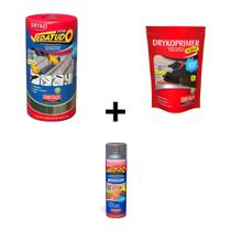 Manta Asfaltica 30cm + Primer 1L + Spray Vedatudo 100ml Kit Aplicação Fita Metalizada Vedação