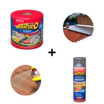 Manta Asfaltica Aluminizada + Spray Emborrachado Kit Impermeabilização Vedatudo 100ML Dryko Manta Asfaltica Aluminizada + Spray Emborrachado Kit Impermeabilização Vedatudo 100ML Dryko