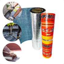 Manta Asfáltica Aluminizada Telhado Autoadesiva 45 cm X 10m Manta Asfáltica Aluminizada Telhado Autoadesiva 45 cm X 10m