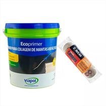 Manta Asfáltica Primer Eco Viapol Base Água 18 Litro + Rolo Manta Asfáltica Primer Eco Viapol Base Água 18 Litro + Rolo