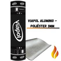 Manta Asfáltica Viapol - Alumínio 3mm Poliéster - 10m - Viapol Impermeabilizantes