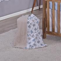 Manta Baby Cobertor Bebe Dupla Face Menino Menina 1,15 X