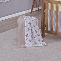 Manta Baby Cobertor Bebe Dupla Face Menino Menina 1,15 X