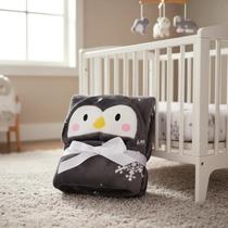 Manta Baby com Capuz de Pinguim 75 cm x100 m Jolitex Manta Baby com Capuz de Pinguim 75 cm x100 m Jolitex