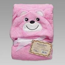 Manta Baby com Capuz de Urso 75x100cm Rosa Jolitex Manta Baby com Capuz de Urso 75x100cm Rosa Jolitex