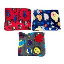 Manta Baby Infantil Kit Com 3 Menino - Kwi Kids Manta Baby Infantil Kit Com 3 Menino - Kwi Kids