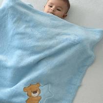 MANTA BABY JOY MICROFIBRA URSO ESTRELA AZUL 0,85CM x 1,00CM