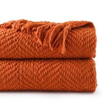 Manta BATTILO HOME Burnt Orange Knit 150x200cm Manta BATTILO HOME Burnt Orange Knit 150x200cm