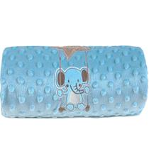 Manta Bebê Bene Casa Dots New 100x70cm com Bordado Blue Elefantinho Manta Bebê Bene Casa Dots New 100x70cm com Bordado Blue Elefantinho