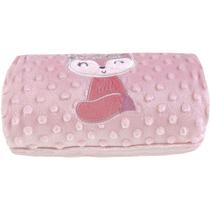 Manta Bebê Bene Casa Dots New 100x70cm com Bordado Peach Raposinha