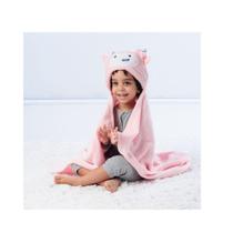 Manta Bebê c/ Capuz 75X100cm Vaquinha - Rosa - Pimpolho