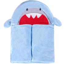 Manta Bebê com Capuz Flannel com Aplique e Bordado 75x90
