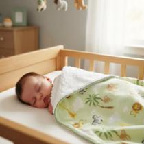 Manta Bebê com Dupla Face Super Quentinha com Fibra de Sherpa e Tecido Estampado