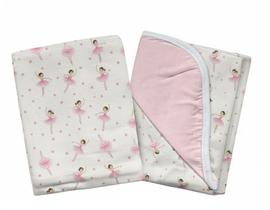 Manta Bebê Infantil Dupla Face 90x90cm Malha 100% Algodão Estampada Com Viés Antialergico