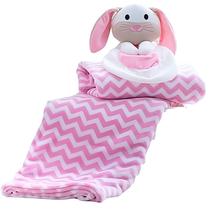 Manta Bebê Naninha Microfibra Toque Macio Coelho Rosa
