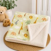 Manta Bebê Peluciada Sherpa Quentinha Cobertor Bebê Inverno Manta Bebê Peluciada Sherpa Quentinha Cobertor Bebê Inverno