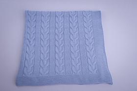 Manta Bebê Tricot Trança de Colo Macia e Confortável