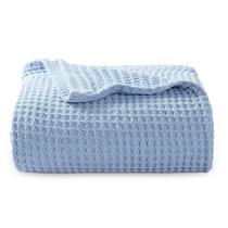 Manta Bedsure 100% algodão Waffle Weave Twin XL azul Manta Bedsure 100% algodão Waffle Weave Twin XL azul