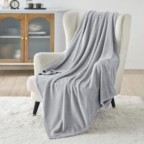 Manta Bedsure GentleSoft de Forro Polar XL Gris Claro 50x70 pulgadas